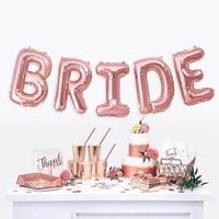 Rose Gold Renkli Bride 100 cm Folyo Balon Seti