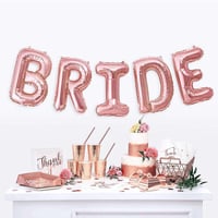 Rose Gold Renkli Bride 100 cm Folyo Balon Seti
