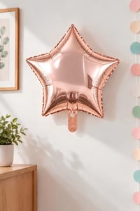 Rose Gold Yıldız Folyo Balon 45 cm - Bebek Çocuk Parti Kutlama