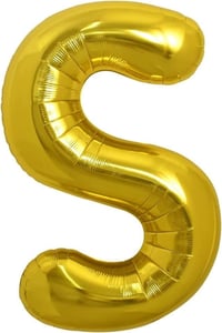 S Harf Gold Folyo Balon16 İnç 36 cm