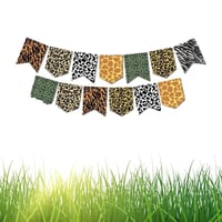 Safari Konsept Zikzak Banner Doğum Günü Dekorasyon Banner 