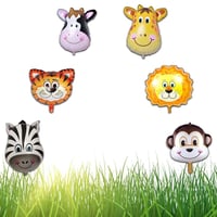 Safari Konsepti 4 Yaş Doğum Günü Parti Kutlama Seti; Rakam ve Yıldız Folyo, Banner ve Balon Zinciri