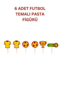 Sarı Kırmızı Futbol Temalı Doğum Günü Parti Seti– İyi Ki Doğdun Banner, Tavan Sarkıt, Gözlük, Pasta Süsü ve Mısır Kutusu