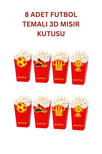 Sarı Kırmızı Futbol Temalı Doğum Günü Parti Seti– İyi Ki Doğdun Banner, Tavan Sarkıt, Gözlük, Pasta Süsü ve Mısır Kutusu