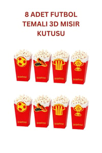 Sarı Kırmızı Futbol Temalı Doğum Günü Parti Seti– İyi Ki Doğdun Banner, Tavan Sarkıt, Gözlük, Pasta Süsü ve Mısır Kutusu