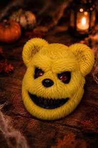 Sarı Tüylü Korku Ayı Maskesi – Halloween Cadılar Bayramı Tam Yüz Kostüm Maskesi