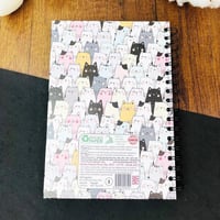 Sevimli Kedi Tasarımlı Spiralli Sticker'lı Tarihsiz Konuşan Ajanda Haftalık Planlayıcı Defter