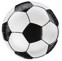 Siyah Beyaz Futbol Temalı Doğum Günü Parti Seti 8 Kişilik Karton Tabak Bardak