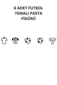 Siyah Beyaz Futbol Temalı Doğum Günü Parti Seti – İyi Ki Doğdun Banner, Gözlük, Pasta Süsü ve Mısır Kutusu