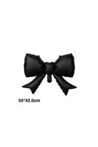Siyah Kurdele Fiyonk Folyo Balon 55x42.5 cm