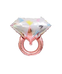 Tektaş Yüzük 75 Cm Rose Gold Renkli Elmas Folyo Balon Bekarlığa Veda Partisi Bride To Be Model 2