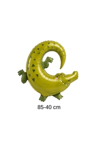 Timsah Folyo Balon 85 × 40 cm – Safari ve Orman Temalı Parti Süsü