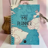 Travel Tasarımlı Spiralli Sticker'lı Tarihsiz Konuşan Ajanda Haftalık Planlayıcı Defter