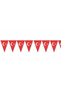 Türk Bayrağı Üçgen Flama Kutlama Seti