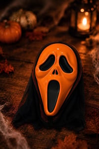 Turuncu Çığlık Korku Maskesi – Halloween Cadılar Bayramı Kostüm Yüz Maskesi