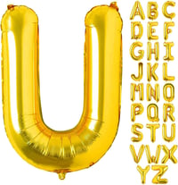 U Harf Gold Folyo Balon16 İnç 36 cm