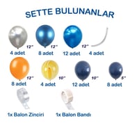 Uzay Temalı Balon Zinciri Seti Konsept 12