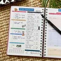 Van Gogh Yıldızlı Geceler Tasarımlı Spiralli Sticker'lı Tarihsiz Konuşan Ajanda Haftalık Planlayıcı Defter