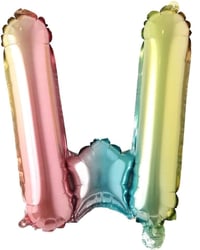 W Harf Gökkuşağı Folyo Balon16 İnç 36 cm