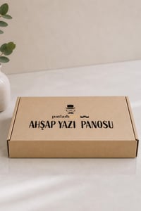WoodArt Premium Letter Board Seti, İnci Beyazı Keçe Yüzeyli Doğal Çam Ahşap Yazı Panosu – Şövale Standlı Dekoratif Set