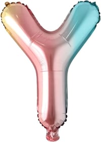 Y Harf Gökkuşağı Folyo Balon16 İnç 36 cm