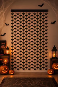 Yarasa Tasarımlı Kapı Perdesi Halloween Cadılar Bayramı Parti Malzemesi