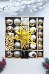 Yılbaşı Çam Ağacı Süsü 30 Parça Lüks Gold Noel Süsü 