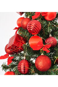 Yılbaşı Çam Ağacı Süsü 30 Parça Lüks Kırmızı Noel Süsü 