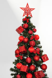 Yılbaşı Çam Ağacı Süsü 30 Parça Lüks Kırmızı Noel Süsü 