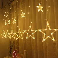 Yıldızlı Perde Led Işık 12 Saçak 138 Led Animasyonlu , Fişli, Günışığı