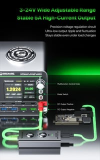 Mechanic Power 200 200W GaN Hızlı Şarj İstasyonu ve Ayarlanabilir Güç Kaynağı