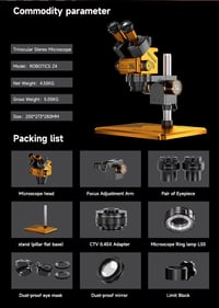 Mechanic Robot Z4 6.5-60X Trinoküler Stereo Mikroskop