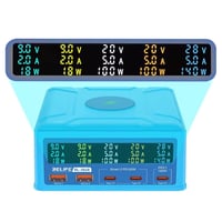 Relife RL-304R Çok Portlu Dijital Ekranlı Kablosuz Şarjlı 260W USB Hızlı Şarj İstasyonu
