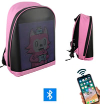 Funky BAG Led Ekranlı Akıllı Sırt Çantası Pembe
