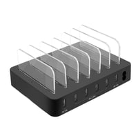 6 Port USB Girişli Telefon Tablet Saat Tutuculu Akıllı Hızlı Şarj İstasyonu