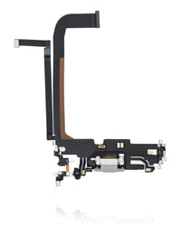 Apple iPhone 13 Pro Max Uyumlu Şarj Soketli Mikrofon Filmi Flex Beyaz