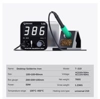 Mechanic T-210 Akıllı LED Dijital Ekranlı Havya İstasyonu