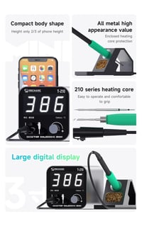 Mechanic T-210 Akıllı LED Dijital Ekranlı Havya İstasyonu