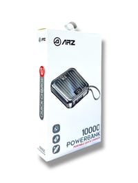 ARZ-001 Powerbank Taşınabilir Hızlı Şarj Cihazı Siyah 10000 mAh