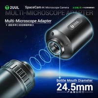 2UUL MS01 SpaceCam 4K Mikroskop Kamerası 8.29MP Sony CMOS HDMI Type-C Siyah