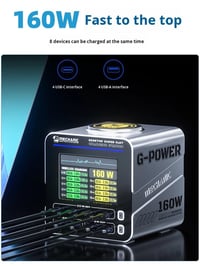 Mechanic E-Power PMechanic G-POWER 160W GaN Masaüstü Hızlı Şarj İstasyonu