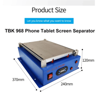 TBK-968 500W 14 İnç Dahili Vakum Pompalı 2'si 1 Arada Ekran Ayırma Makinesi
