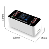 A9P 8 Port Dijital Led Ekran Çok İşlevli Akıllı USB Şarj Cihazı 
