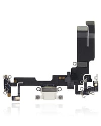 Apple iPhone 14 Uyumlu Şarj Soketli Mikrofon Filmi Flex Beyaz