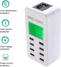 Akıllı USB şarj aleti LED ekran 8 li port 35 w