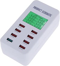 Akıllı USB şarj aleti LED ekran 8 li port 35 w