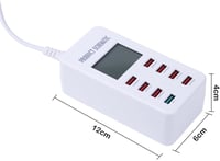 Akıllı USB şarj aleti LED ekran 8 li port 35 w