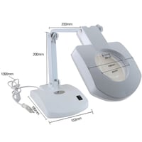 BEST-8611BL 5 / 10X Katlanır  Led ve Büyüteçli Masa Aydınlatma Cihazı