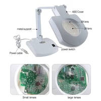 BEST-8611BL 5 / 10X Katlanır  Led ve Büyüteçli Masa Aydınlatma Cihazı
