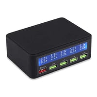 Çoklu USB Şarj Aleti, 50W 5 Port USB QC 3.0 Hızlı Şarj ile Akıllı LCD 